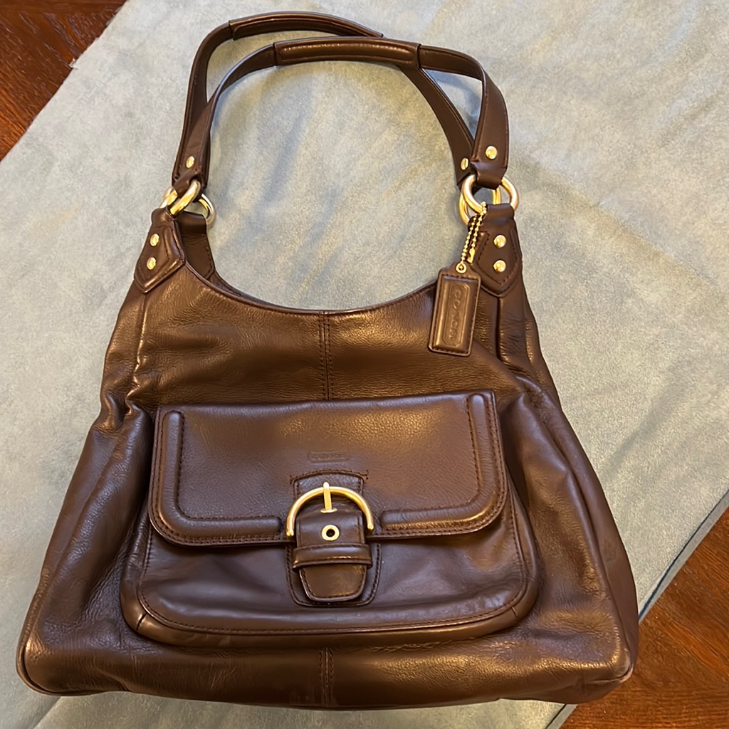 Coach | Bags | Coach Campbell F24686 Brown Genuine Leather Hobo